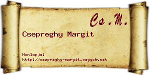 Csepreghy Margit névjegykártya