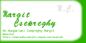 margit csepreghy business card